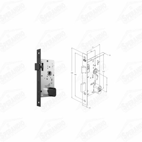 FECHADURA 803/21 - RQ1 PRETO FOSCO EXTERNA STAM