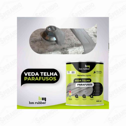 VEDA TELHA E PARAFUSO HM RUBBER CINZA 900ML