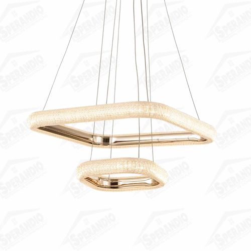 PENDENTE CRYSTAL LYGUS 2 OURO 3000K LUCLAIR 