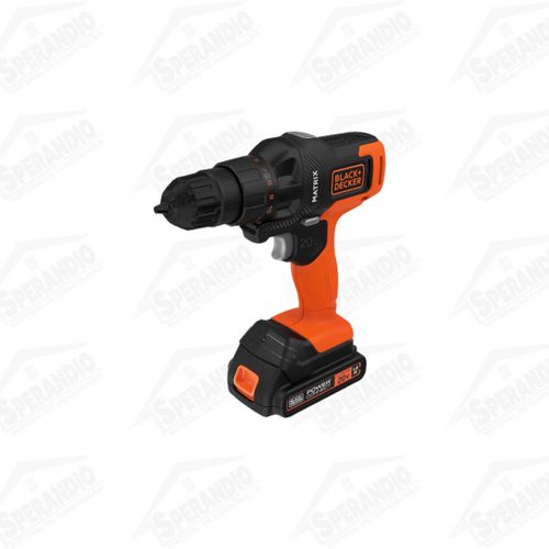 PARAFUSADEIRA/FURADEIRA 6 EM 1 MATRIX 20 V MAX COM 6 COBEÇOTE.COMB - BLACK+DECKER