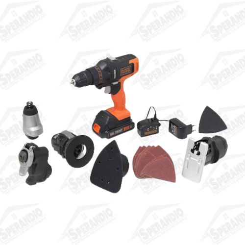 PARAFUSADEIRA/FURADEIRA 6 EM 1 MATRIX 20 V MAX COM 6 COBEÇOTE.COMB - BLACK+DECKER