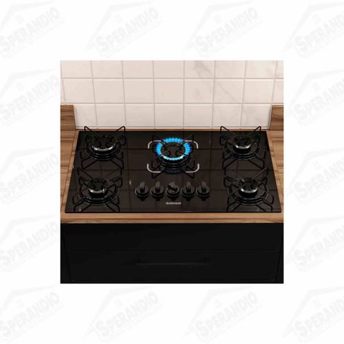 COOKTOP VIDRO ESS 5Q 05 BOCAS 127/220V PRETO ITATIAIA