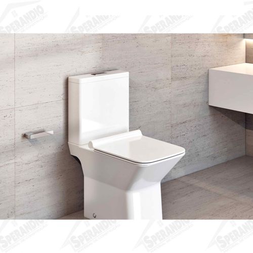 KIT COMPLETO VASO ACOPLADO STILLO QUADRADO BRANCO C/ASSENTO - DOCOL