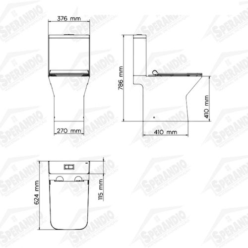 KIT COMPLETO VASO ACOPLADO STILLO QUADRADO BRANCO C/ASSENTO - DOCOL