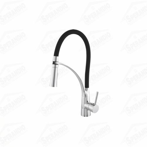 TORNEIRA 2087 MONOCOMANDO P/COZINHA CANO SILICONE PRETO - LG METAIS