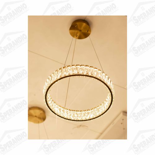 PENDENTE CRISTAL ARO 2 400MM 40W 3000K - LUCLAIR