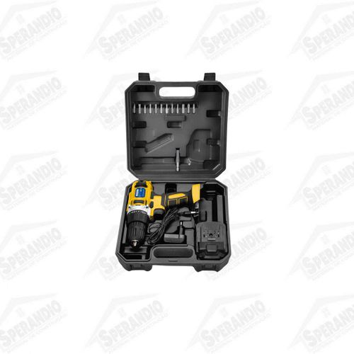 PARAFUSADEIRA/FURAD. 12V C/MALET.C/1BAT.C/CARREG. (ACESS.16 PCS) - TRAMONTINA