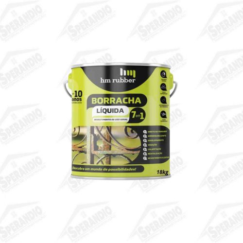 BORRACHA LIQUIDA 7 EM 1 CINZA 18KG - HM RUBBER