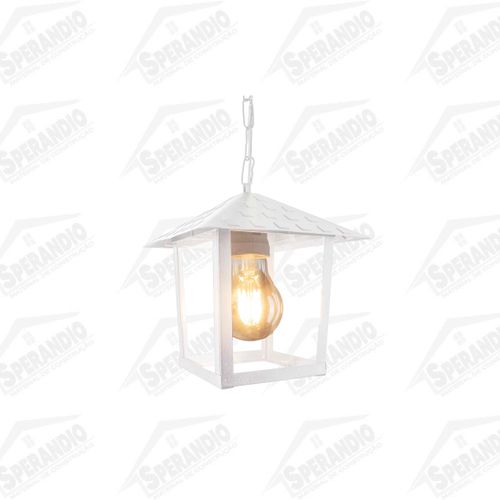 PENDENTE COLONIAL NINA QUAD.VID.LISO 1XE27 BRANCO BRILHANTE - BLUMENAU