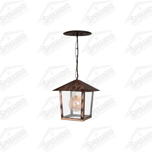 PENDENTE COLONIAL NINA QUAD.VD LISO 1XE27 COBRE LISO - BLUMENAU