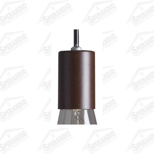PENDENTE VINTAGE ALUM. LISO CABO PP PRETO 1XE27 - 1,5M MARROM GOLD - BLUMENAU