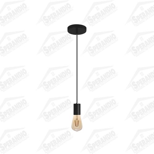 PENDENTE VINTAGE ALUM. LISO CABO PP PRETO 1XE27 - 1,5M PRETO - BLUMENAU
