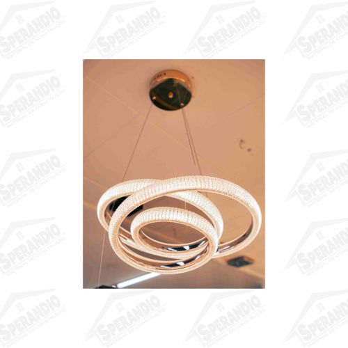 PENDENTE LED CRYSTAL ACRI.LYGUS PRATA 3000K AC110V-240V - LUCLAIR