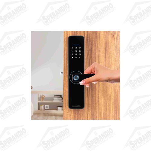FECHADURA DIGITAL TITAN EMBUTIR/WI-FI PRETA - ALIANÇA