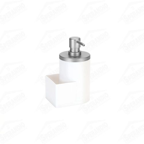 DISPENSER P/DETERGENTE E BUCHA 600ML BRANCO C/CROMO FOSCO - ARTHI