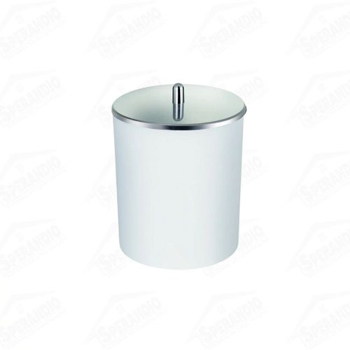 LIXEIRA 05 LTS BRANCA C/TAMPA INOX - ARTHI