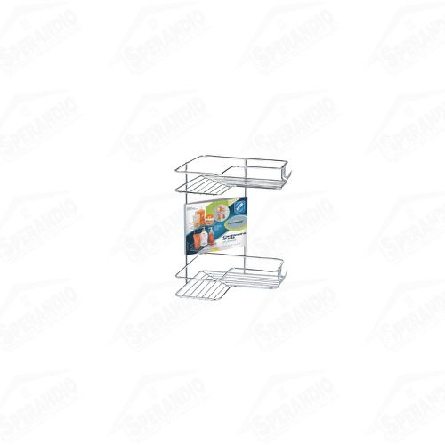 PRATELEIRA/CANTONEIRA DUPLA PREMIUM CROMADO - ARTHI