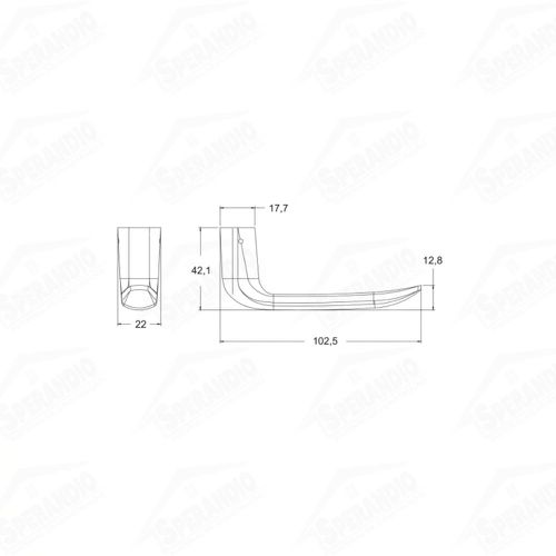 FECHADURA 601/11 P/PORTAO ESP.BRANCO - STAM