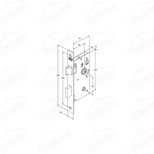 FECHADURA 824/33 ESP.INOX BANHEIRO - STAM