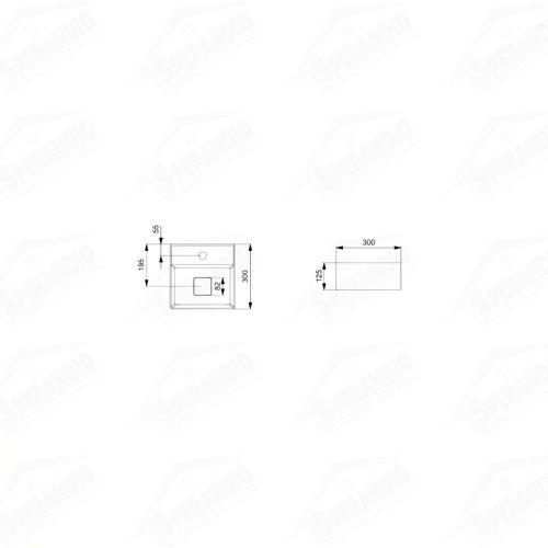 CUBA APOIO QUADRADA 300X300MM T7 BRANCO - ROCA