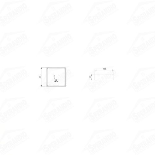 CUBA APOIO QUADRADA 400X400MM T5 BRANCO - ROCA