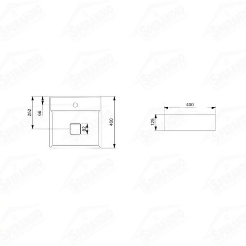 CUBA APOIO QUADRADA 400X400MM T9 TERRA COR BRANCA - ROCA