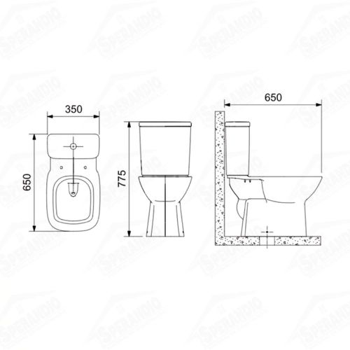 KIT VASO ACOPLADO DEBBA CLASSIC C/ASSENTO - ROCA