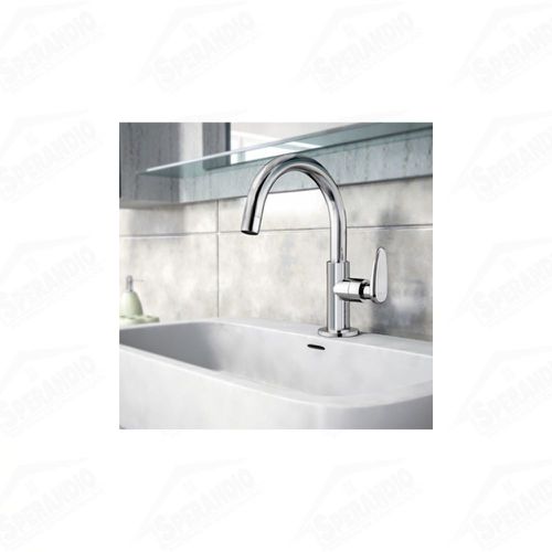 TORNEIRA MESA BICA ALTA PARA BANHEIRO ALLURE CROMADO - VIQUA
