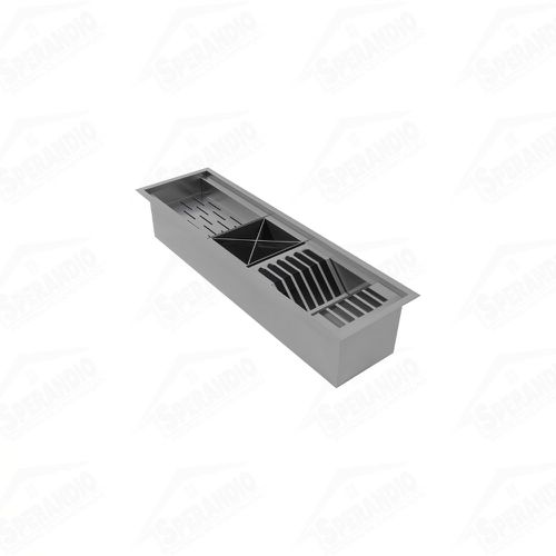 KIT CALHA UMIDA CANAL INOX 610X164MM - GHELPLUS
