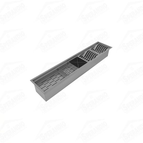 KIT CALHA UMIDA CANAL INOX 910X164MM - GHELPLUS