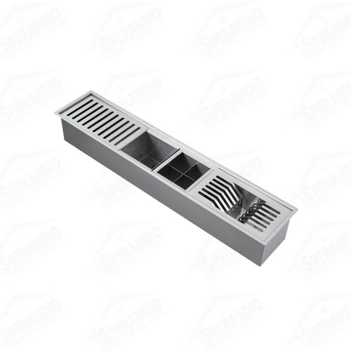 KIT CALHA UMIDA CANAL INOX 90CM - INOXSUL
