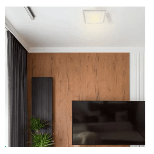 PLAFON SHINE LED QUAD.400MM ACR.LISO 24W BIVOLT TCC AJUST.