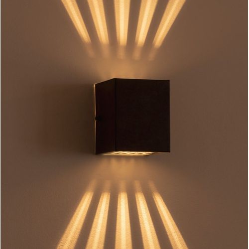 ARANDELA 10 FOCOS 10X10X12,5CM INT./EXT. MARROM