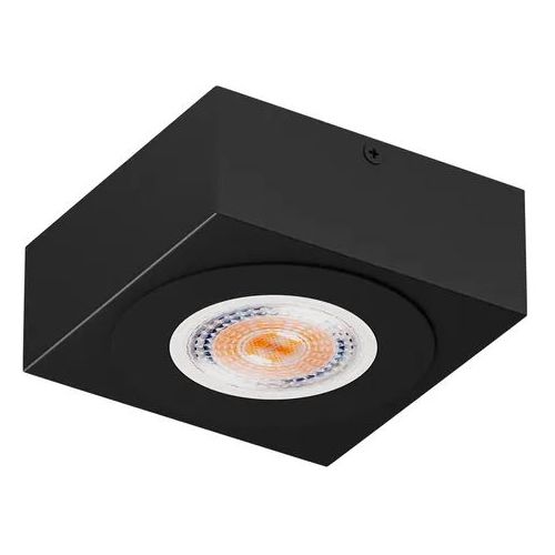 SPOT LED SOBREPOR QUADRADO PRETO 7W 3000K