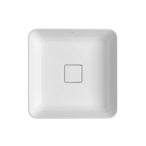 CUBA SOBREPOR SEMI-EMBUTIR QUADRADA 40CM BRANCO