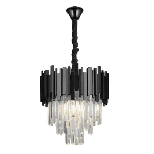 LUSTRE CRISTAL MIDAS RED.BLACK 400MM 4XE14