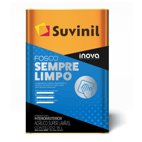 TINTA 16LT BASE SEMPRE LIMPO INOVA SUPERLAVAVEL FOSCO COMPLETO A2