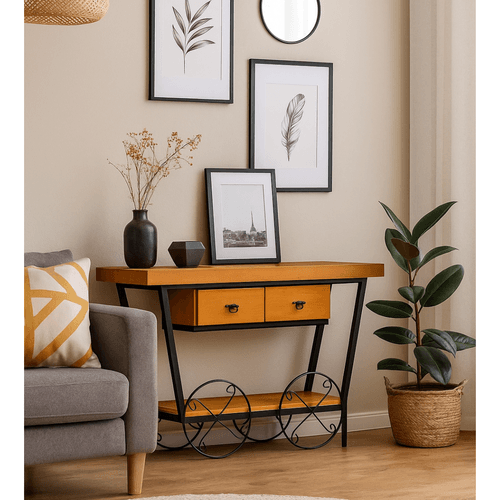 MOV.RUSTICO APARADOR SR THOMAS C/RODINHA