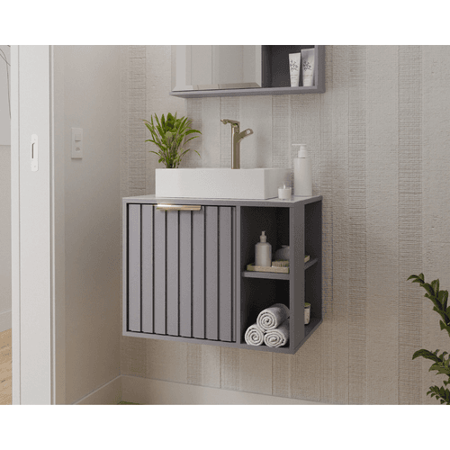 ARMARIO BANH.NORUEGA 80CM PLATINA