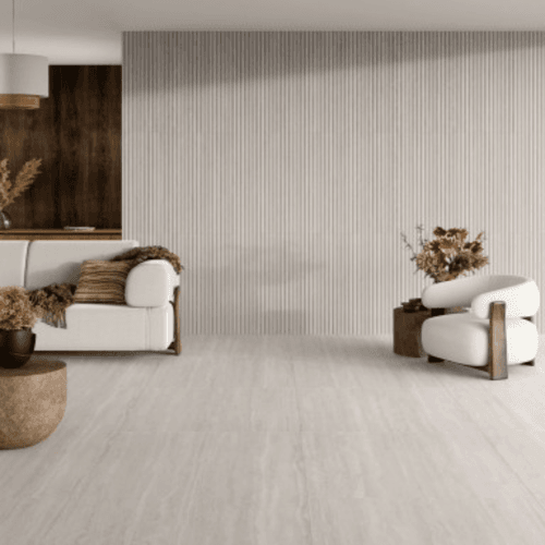 REVESTIMENTO BIANCO 45X90 FLUT TRAVERTINO TIVOLI (2,00 M2/CX)