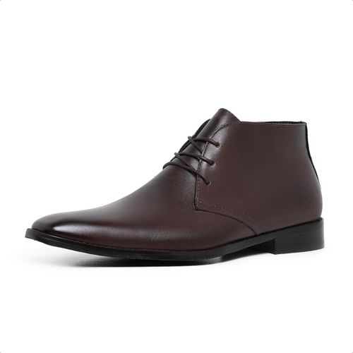 2453LC-Bota social urbana cano curto couro nobre f... - Terra dos Calçados