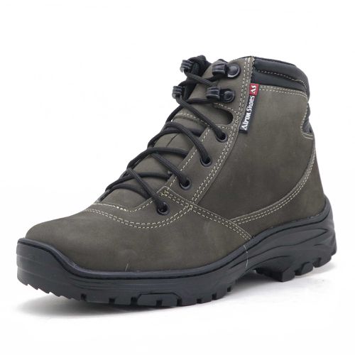 282AT-Bota Coturno estilizado militar de couro leg... - Terra dos Calçados