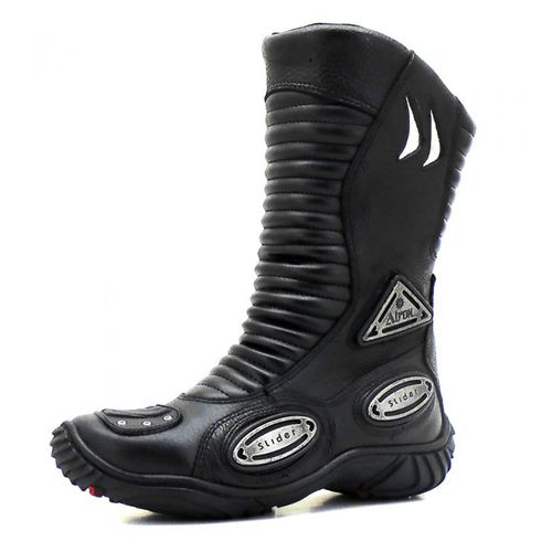 300AT-Bota motociclista robust Stunt em couro legí... - Terra dos Calçados