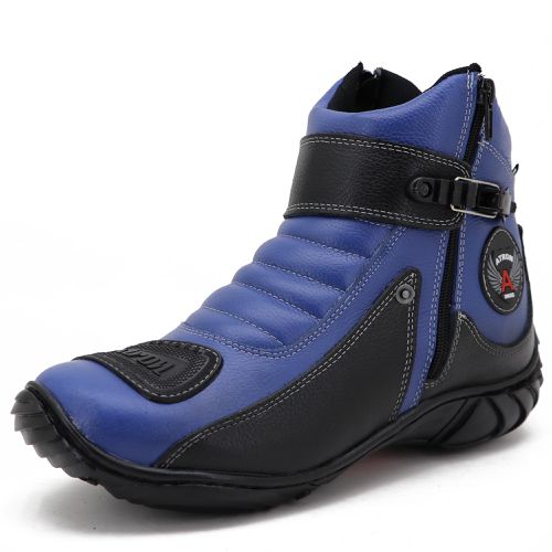 304AT-Bota para motociclista em couro legítimo ref... - Terra dos Calçados