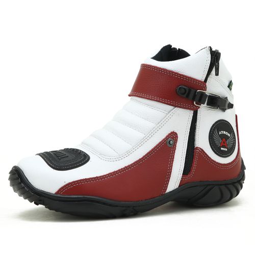 304AT-Bota para motociclista em couro legítimo ref... - Terra dos Calçados