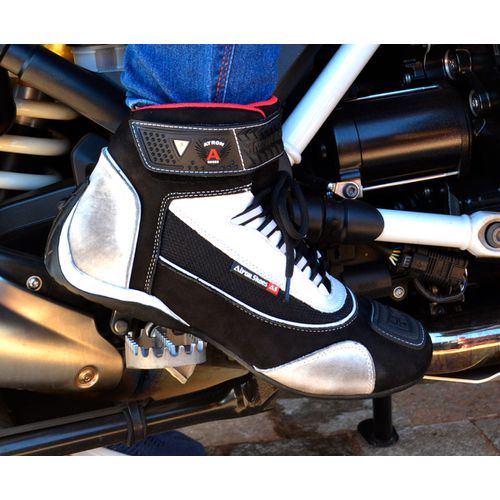 320AT-Bota Tênis Motociclista Cano Alto Couro com ... - Terra dos Calçados