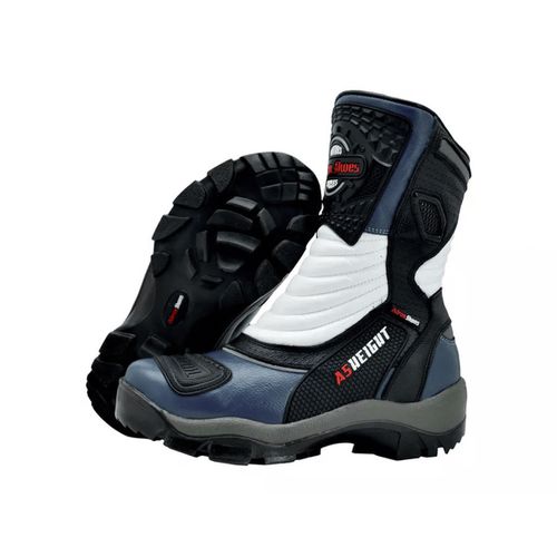 952AT-Bota Cano Alto Motociclismo Couro Legítimo –... - Terra dos Calçados