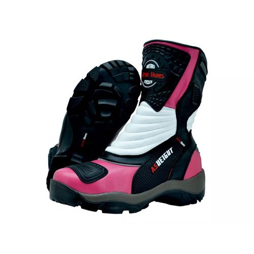 952AT-Bota Cano Alto Motociclismo Couro Legítimo –... - Terra dos Calçados