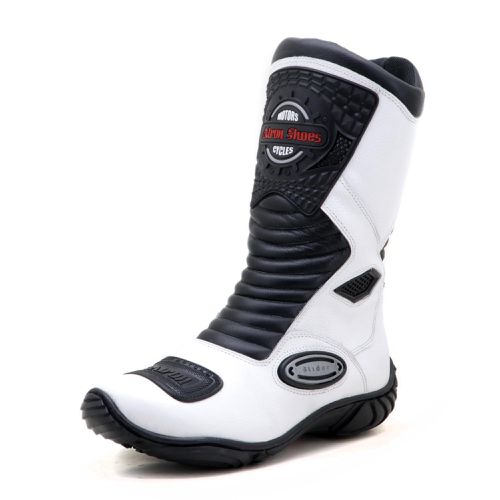 420AT-Bota motociclista couro legítimo semi-imperm... - Terra dos Calçados