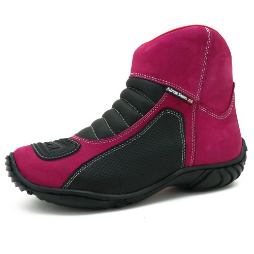 305AT-Bota motociclista couro semi impermeável pro... - Terra dos Calçados